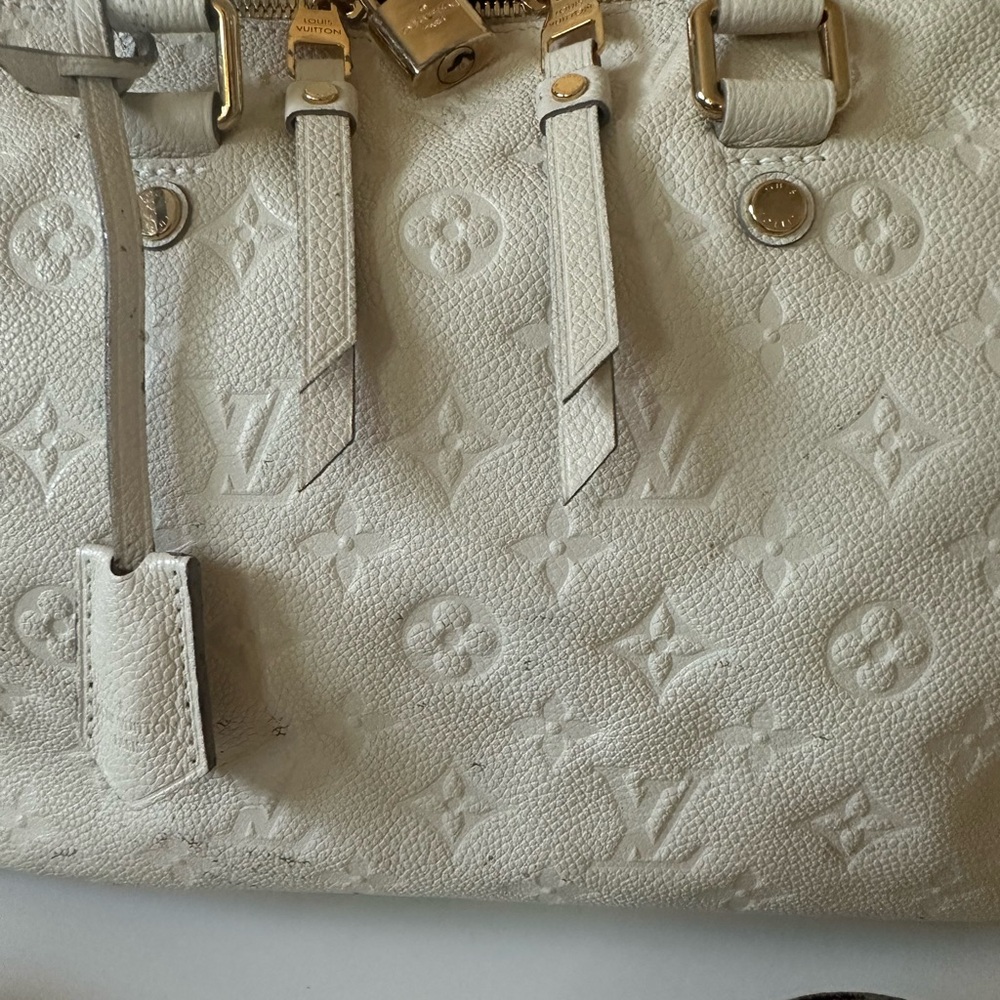 Louis Vuitton Cream Monogram Satchel